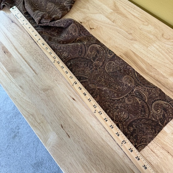 Vintage 90s Y2K Bootcut Paisley Pants Size 2P Boho Hippie Forest Brown Mid Rise - Picture 8 of 9